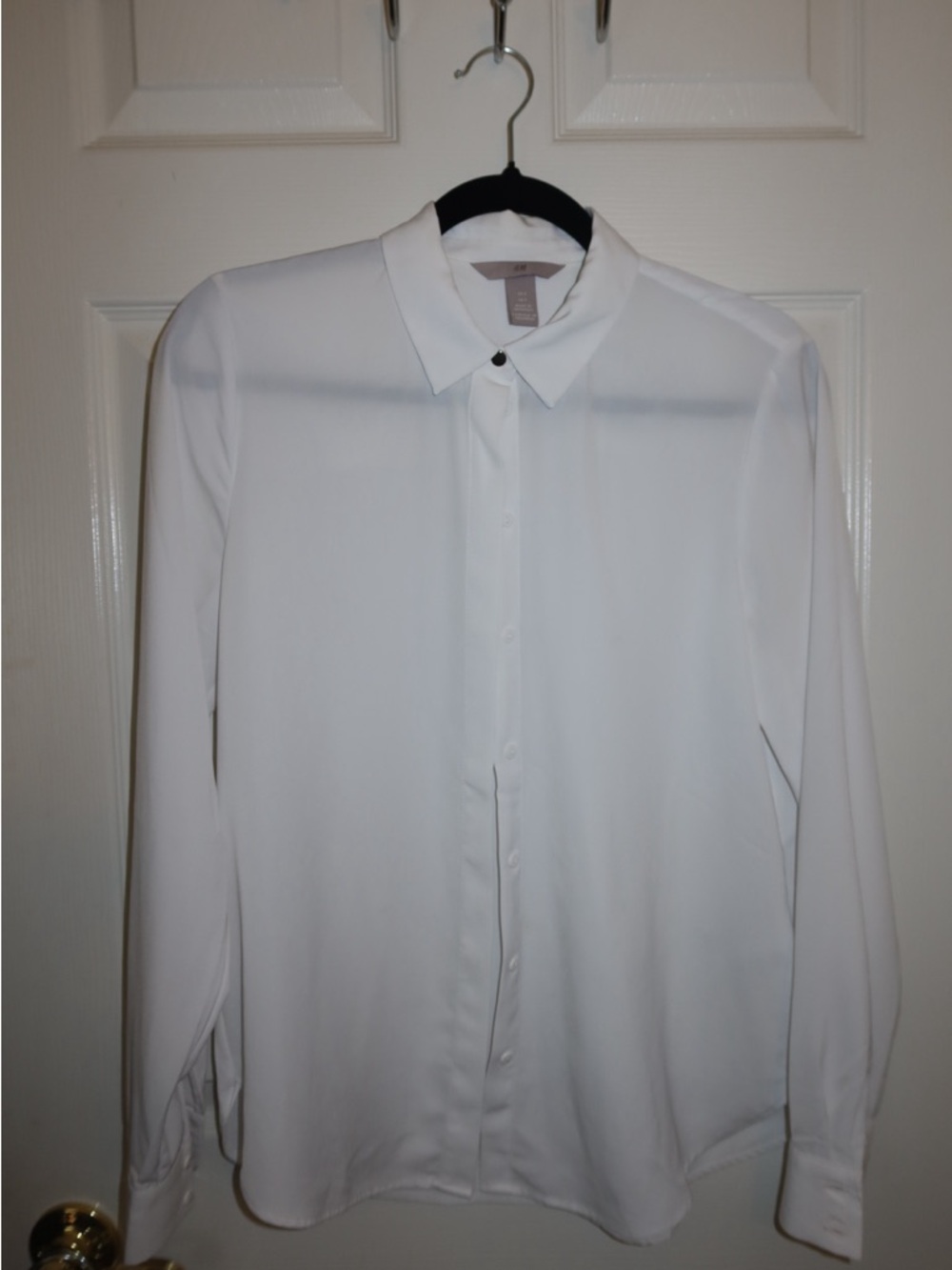 H&M White womens Long-Sleeve Dress Shirt